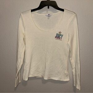 Juicy Couture Cream Long Sleeve Tee